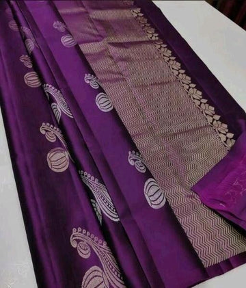 Delicate Jacquard Woven Banarasi Silk Saree Roposo Clout